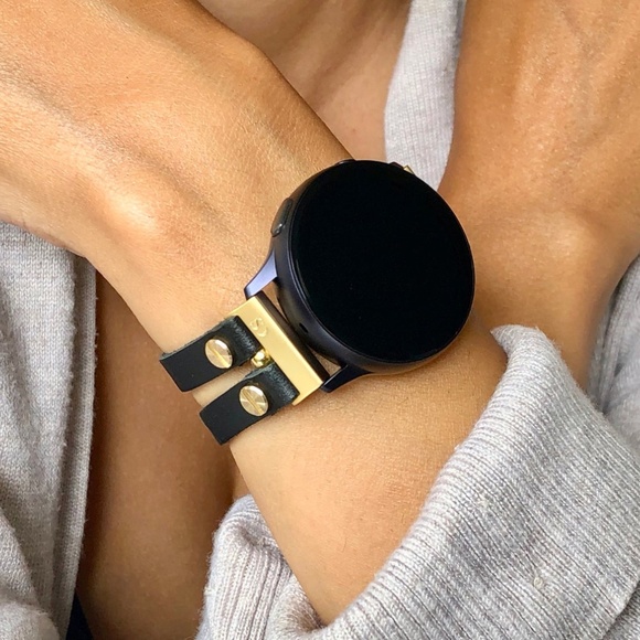 Black Vegan Leather Galaxy Active Gold Bracelet main image 9